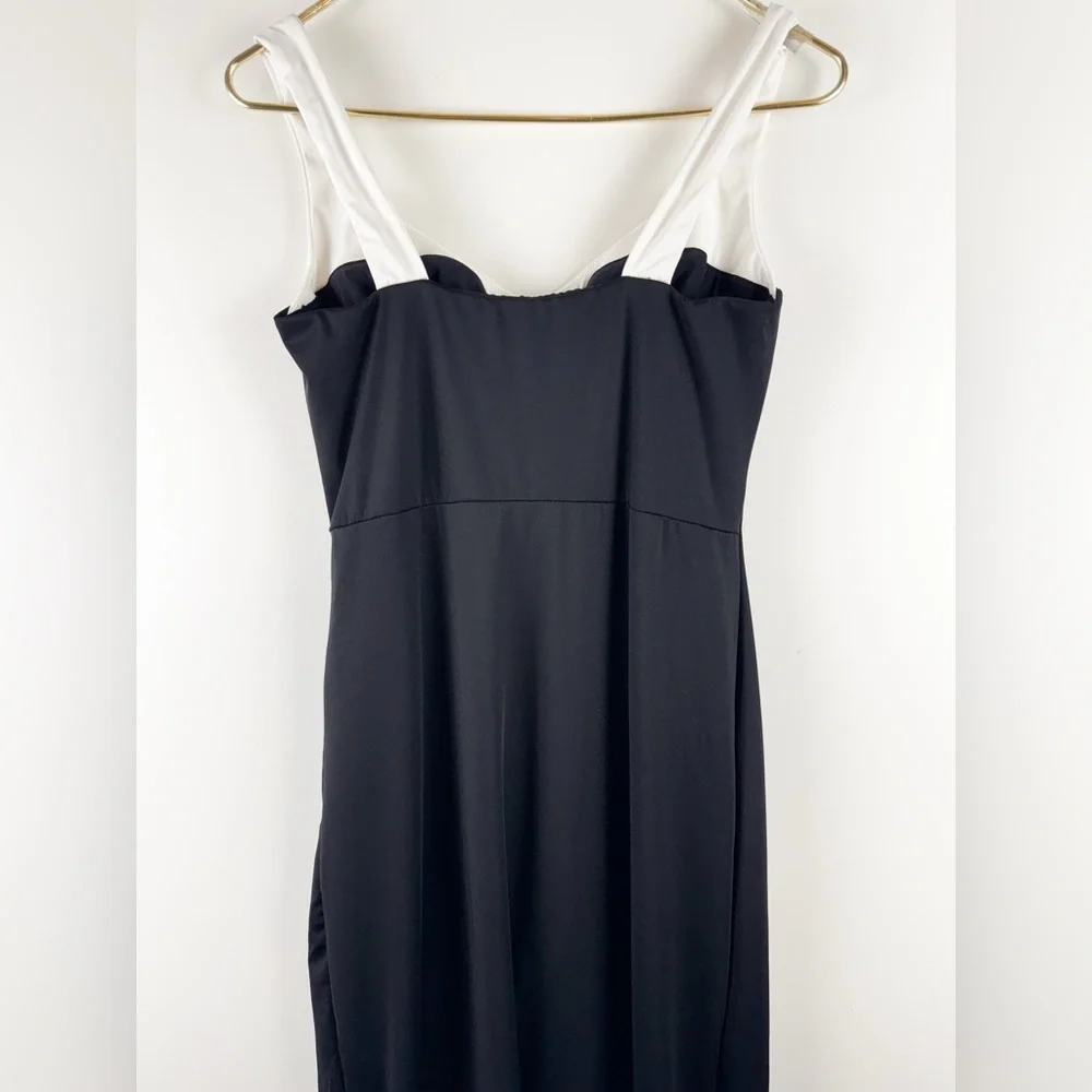 Popilush Shapewear Contrast Trim Built-In Sculpting Maxi Dress Size Large - Picture 9 of 12